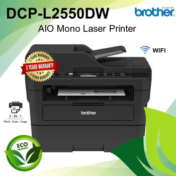 Brother DCP-L2550DW 3-in-1 (Print, Copy, Scan) Monochrome Laser Printer with Wireless Networking