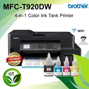 Brother DCP-T920DW 4-in-1 (Print, Scan, Copy, Fax) Wireless Refillable Ink Tank Printer
