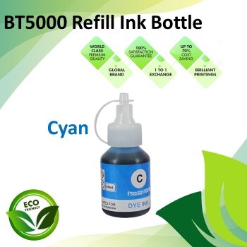Compatible BT5000 Cyan CISS Refill Ink Bottle for Brother T-Series Printer