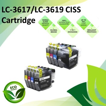 Compatible LC-3617/LC-3619 CISS Pigment Refill Ink Cartridges for Brother MFC-J2330 / MFC-J2730 / MFC-J3530 / MFC-J3930