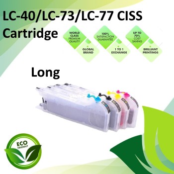 Compatible LC-40/LC-73/LC-77 Long CISS Refill Ink Cartridges for Brother MFC-J430W / MFC-J625DW / MFC-J825DW / DCP-J525W