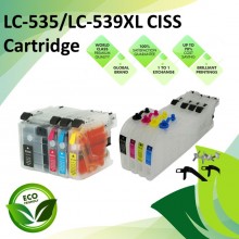 Compatible LC-535XL/539XL Long & Short CISS Refill Ink Cartridges for Brother DCP-J100 / DCP-J105 / MFC-J200 Printer