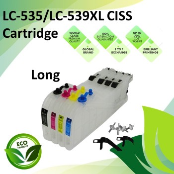 Compatible LC-535XL/539XL Long CISS Refill Ink Cartridges for Brother DCP-J100 / DCP-J105 / MFC-J200 Printer