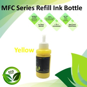 Compatible MFC-Series Yellow Color Refiill Ink Bottle 100ML for Brother MFC-J2330DW / J2730DW / J3530DW / J3930DW Printer