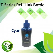 Compatible T-Series Cyan Color Pigment Refiill Ink Bottle 100ML for Brother DCP-T300 / DCP-500W / DCP-T700W / DCP-T800W