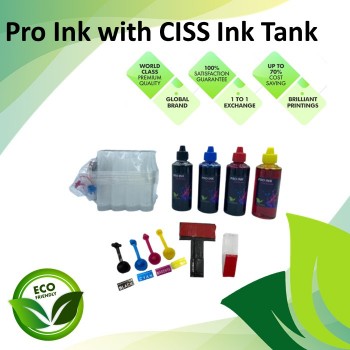 CISS External Ink Tank Fill with 4 Colour Canon Pro Pigment Ink 100ML for All Canon Pixma Printer