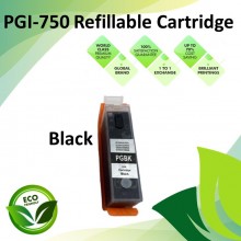 PGI-750 Large Pigment Black Color Compatible Refillable Ink Cartridges for Canon iP7270 / 8770 / MG5670 / 5570