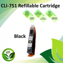 CLI-751 Photo Black Color Compatible Refillable Ink Cartridges for Canon iP7270 / 8770 / MG5670 / 5570