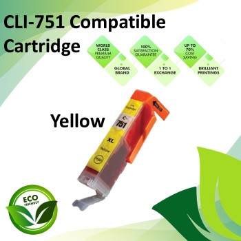 Compatible CLI-751 Yellow Color Ink Cartridges for Canon iP7270 / 8770 / MG5670 / 5570