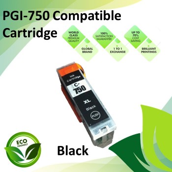 Compatible PGI-750 Large Pigment Black Color Ink Cartridges for Canon iP7270 / 8770 / MG5670 / 5570