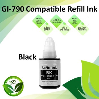 Compatible GI-790 G-Series Black Refill Ink Bottle for Canon G1000 / G2000 / G3000 / G4000 / G1010