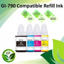 Compatible GI-790 G-Series Black/Cyan/Magenta/Yellow Refill Ink Bottle for Canon G1000 / G2000 / G3000 / G4000 / G1010