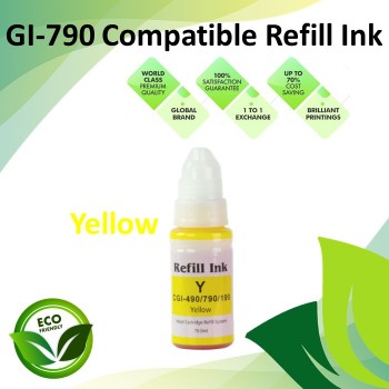 Compatible GI-790 G-Series Yellow Refill Ink Bottle for Canon G1000 / G2000 / G3000 / G4000 / G1010