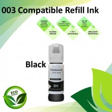 Compatible 003 Black Color Refill Ink Bottle 70ML for Epson L3110 / L3150 / L1110 / L3100 / L3101