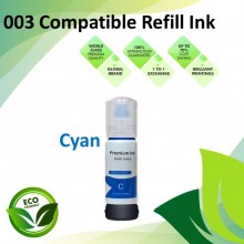 Compatible 003 Cyan Color Refill Ink Bottle 70ML for Epson L3110 / L3150 / L1110 / L3100 / L3101