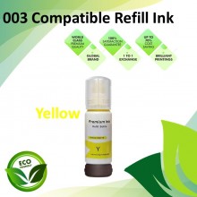 Compatible 003 Yellow Color Refill Ink Bottle 70ML for Epson L3110 / L3150 / L1110 / L3100 / L3101