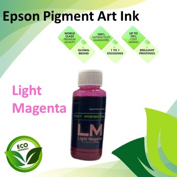Compatible Epson Light Magenta Color Art Paper Pigment Ink Bottle 100ML