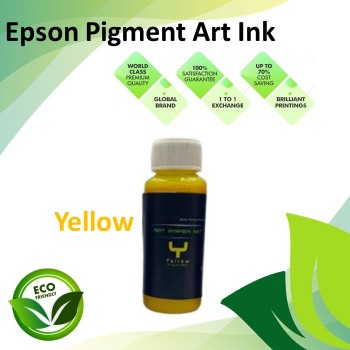 Compatible Epson Yellow Color Art Paper Pigment Ink Bottle 100ML
