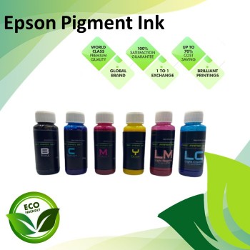 Compatible Black/Cyan/Magenta/Yellow/Light Cyan/Light Magenta Color Pigment Ink Bottle 100ML Epson L Series Ink Tank Printer