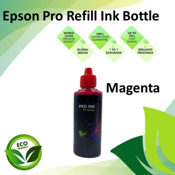 Compatible Magenta Color Pro-Series Refill Dye Ink Bottle 100ML for Epson L110 / L120 / L200 / L210  / L220 / L300 Printer