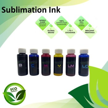 Compatible Black/Cyan/Magenta/Yellow/Light Cyan/Light Magenta 6 Color Sublimation Ink 100ML for Epson EcoTank Printer