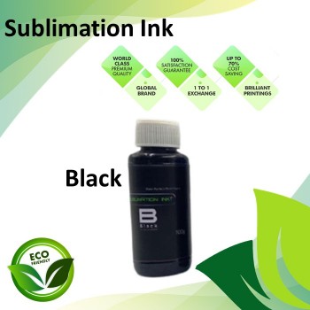 Compatible Black Color Sublimation Ink 100ML for Epson EcoTank R230 / R330 / R270 / R290 / T50 / 1390 / 1400 Printer