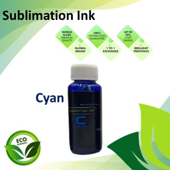 Compatible Cyan Color Sublimation Ink 100ML for Epson EcoTank R230 / R330 / R270 / R290 / T50 / 1390 / 1400 Printer
