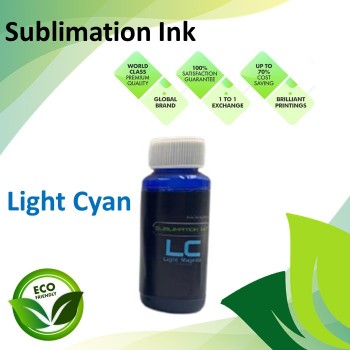 Compatible Light Cyan Color Sublimation Ink 100ML for Epson EcoTank R230 / R330 / R270 / R290 / T50 / 1390 / 1400 Printer