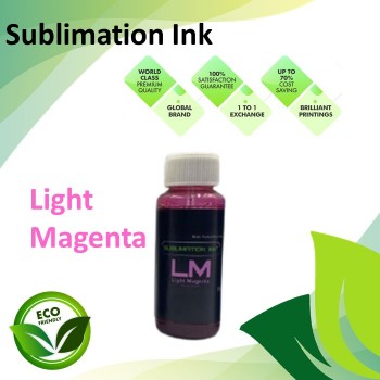 Compatible Light Magenta Color Sublimation Ink 100ML for Epson EcoTank R230 / R330 / R270 / R290 / T50 / 1390 / 1400 Printer