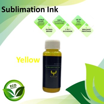 Compatible Yellow Color Sublimation Ink 100ML for Epson EcoTank R230 / R330 / R270 / R290 / T50 / 1390 / 1400 Printer