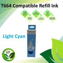 Compatible T664 Light Cyan Color Refill Ink Bottle 100ML for Epson EcoTank L130 / L110 / L100 / L220 / L200 / L310 / L300 Printer