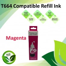 Compatible T664 Magenta Color Refill Ink Bottle 100ML for Epson EcoTank L130 / L110 / L100 / L220 / L200 / L310 / L300 Printer