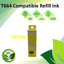 Compatible T664 Yellow Color Refill Ink Bottle 100ML for Epson EcoTank L130 / L110 / L100 / L220 / L200 / L310 / L300 Printer