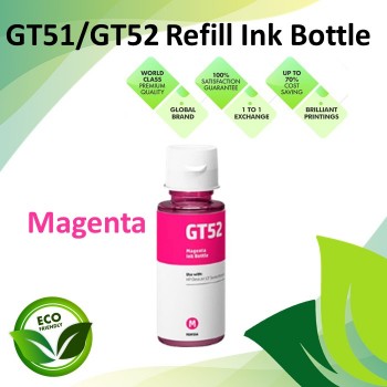 Compatible GT-Series GT-52 Magenta Premium Deskjet Refill Ink Bottle 70ML