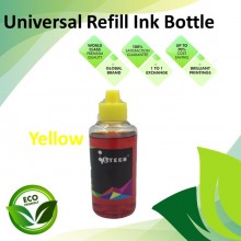 Universal Yellow Color Refill Dye Ink Bottle 100ML for all Brand Inkjet Printers