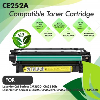 HP CE252A Yellow Premium Compatible Toner Cartridge