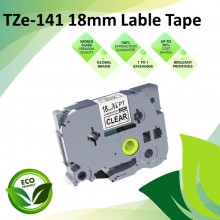 Compatible TZe-141 18mm Black on Clear Laminated Label P Touch Tape for all Brother P-touch Label Printers
