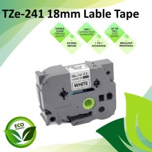 Compatible TZe-241 18mm Black on White Label P Touch Tape for Brother PT-Series Lable Printer