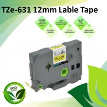 Compatible TZe-631 12mm Black on Yellow Label P Touch Tape for Brother PT Series / GL-Series / ST-Series Lable Printer