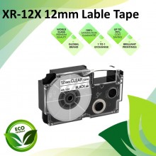 Compatible XR-12WE 12mm Black on White EZ-Label Maker Cartridge Tape for Casio Ez-Label Printer
