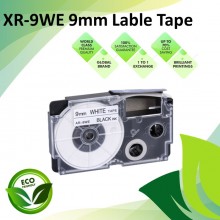 Compatible XR-9WE 9mm Black on White EZ-Label Maker Cartridge Tape for Casio Ez-Label Printer
