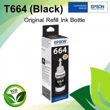Epson T664 Black Color Original Refill Ink Bottle 70ML