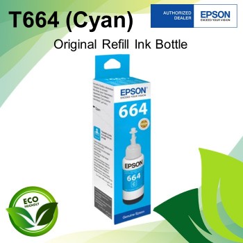 Epson T664 Cyan Color Original Refill Ink Bottle 70ML