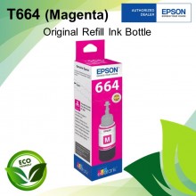 Epson T664 Magenta Color Original Refill Ink Bottle 70ML
