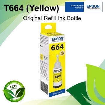 Epson T664 Yellow Color Original Refill Ink Bottle 70ML