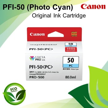 Canon PFI-50 Photo Cyan Original Ink Inkjet Cartridge