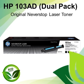 HP 103AD Dual Pack Black Original Neverstop Laser Toner Cartridge