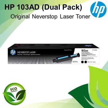 HP 103AD Dual Pack Black Original Neverstop Laser Toner Cartridge