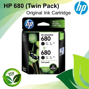 HP 680 Twin 2-pack Black Original Ink Advantage Cartridge