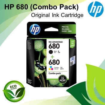 HP 680 Combo 2-pack Black/Tri-Color Original Ink Advantage Cartridge